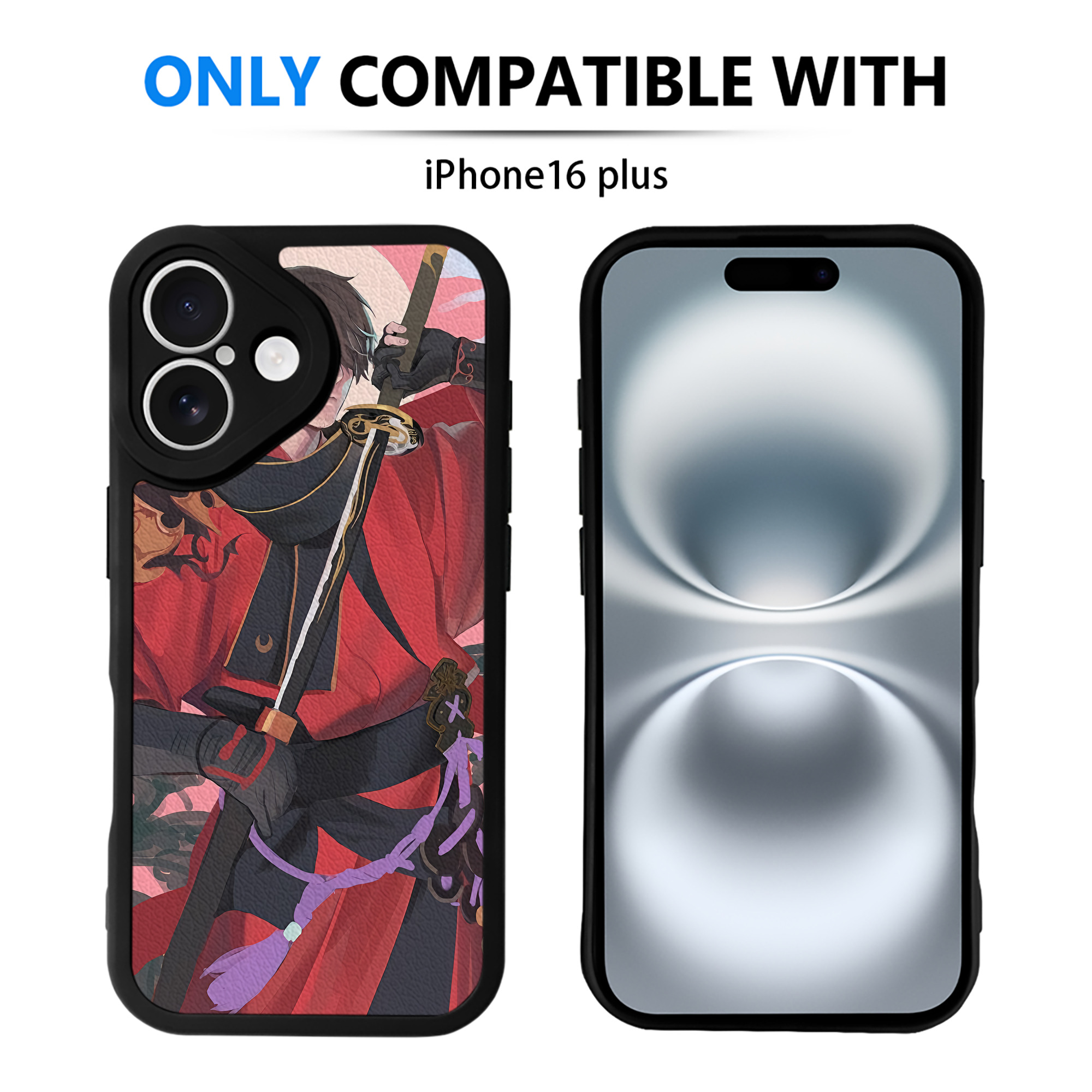 （画像用） 刀剣乱舞 Touken Ranbu 【iPhone 16シリーズ対応】シリコンスマホケース（レザー調） 材質：シリコン